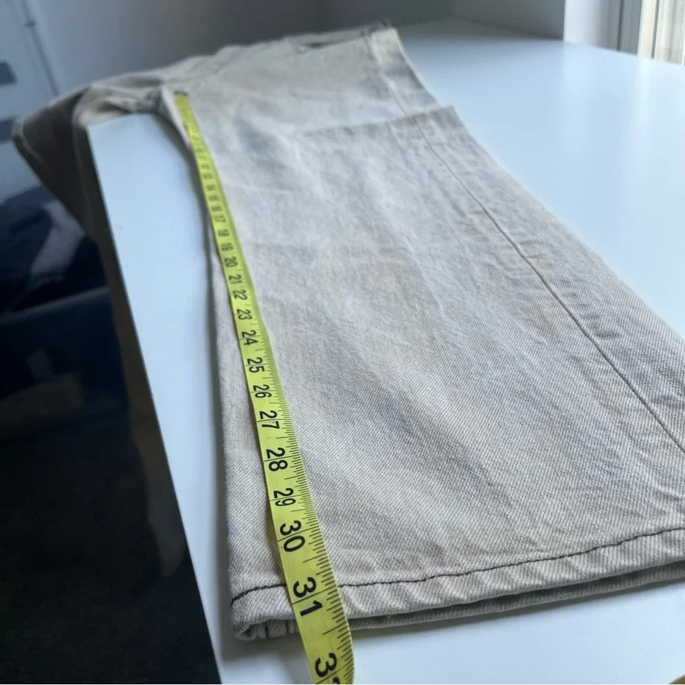 Levis 501 XX Straight Leg Beige Button Fly Rigid Y2K Jeans 36 X 34 (34 X 31)